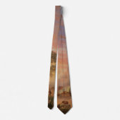  landschap, Oregon Trail van Bierstadt Stropdas (Achterkant)