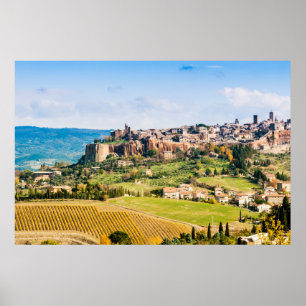Landschap over Orvieto Poster