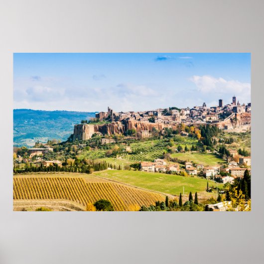 Landschap over Orvieto Poster (Voorkant)