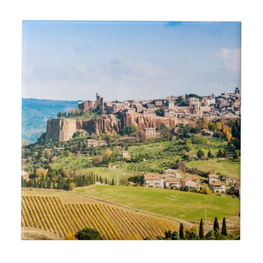 Landschap over Orvieto Tegeltje (Voorkant)