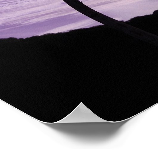 Landschap Paarse Sky Poster (Hoek)