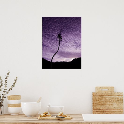 Landschap Paarse Sky Poster (Keuken)