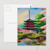 Landschap Pagoda Briefkaart (Voorkant / Achterkant)