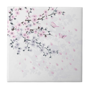 Landschap Pastel Cherry Blossom Tegeltje