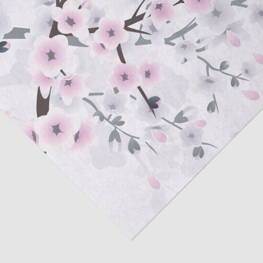 Landschap Pastel Cherry Blossom Tissuepapier (Detail)