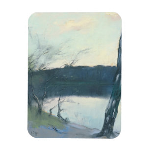 Landschap (pastel op canvas) magneet