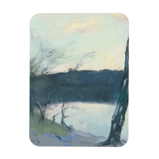 Landschap (pastel op canvas) magneet (Verticaal)