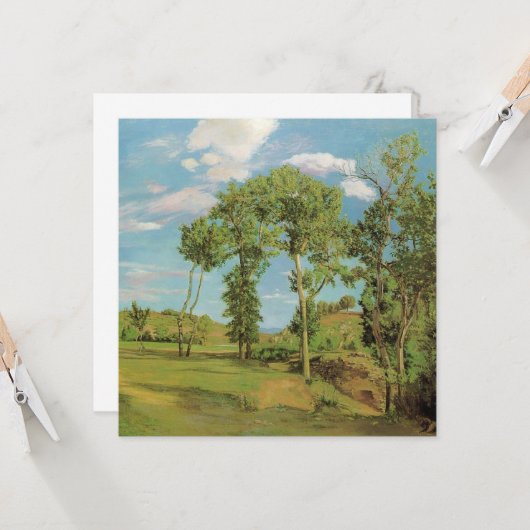 Landschap Paysage Frederic Bazille Impressionist Kaart (Voorkant / Achterkant in situ)