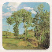 Landschap Paysage Frederic Bazille Impressionist Kartonnen Onderzetters (Voorkant)