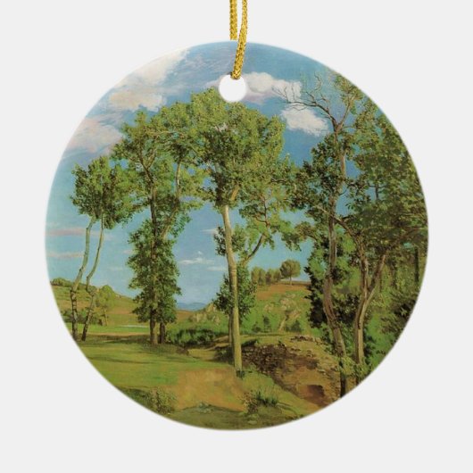 Landschap Paysage Frederic Bazille Impressionist Keramisch Ornament (Voorkant)