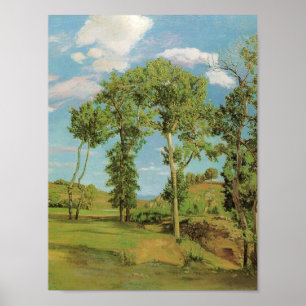 Landschap Paysage Frederic Bazille Impressionist Poster