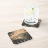 Landschap (pen en inktwas) bier onderzetter (Rechterzijde)