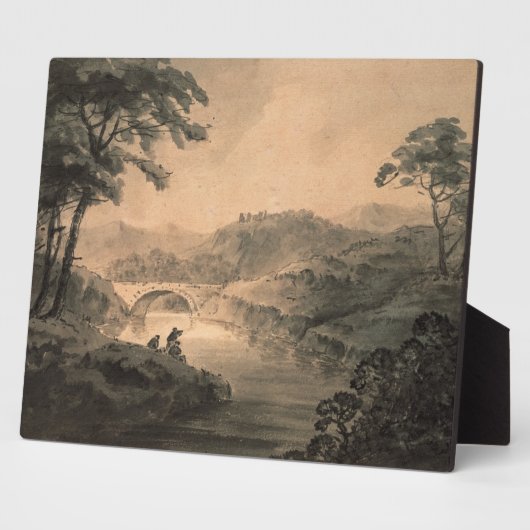 Landschap (pen en inktwas) fotoplaat (Zijkant)