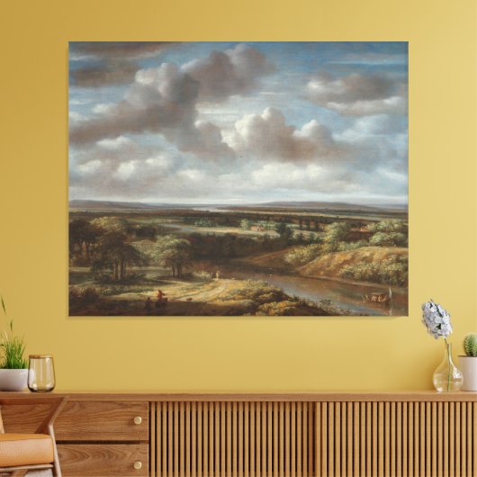 Landschap, Philips Koninck, 1676 Canvas Prin (Insitu (Woonkamer))