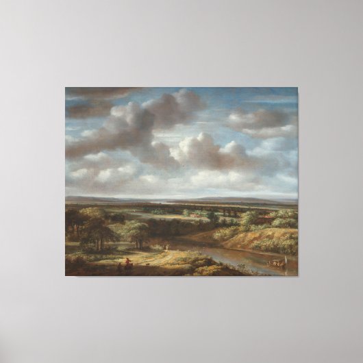 Landschap, Philips Koninck, 1676 Canvas Prin Afdruk (Voorkant)