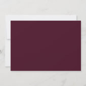 Landschap Plum Maroon Formele Calligrafie Elegant Kaart (Achterkant)