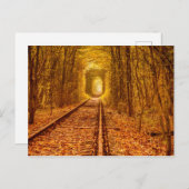Landschap Po Oekraïne Forest Railway Tunnel of Lov Briefkaart (Voorkant / Achterkant)
