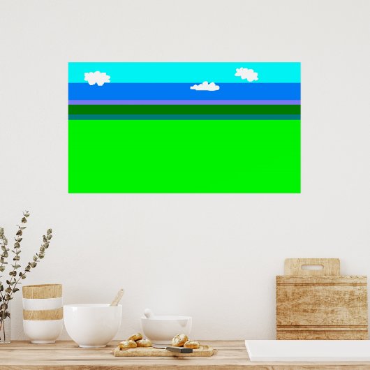 landschap poster (Keuken)