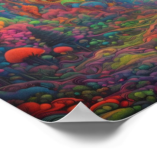 Landschap Psychedelic Poster (Hoek)