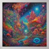 Landschap Psychedelic Poster (Voorkant)