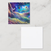 Landschap Psychedelic Vierkante Visitekaartje (Voorkant / Achterkant)