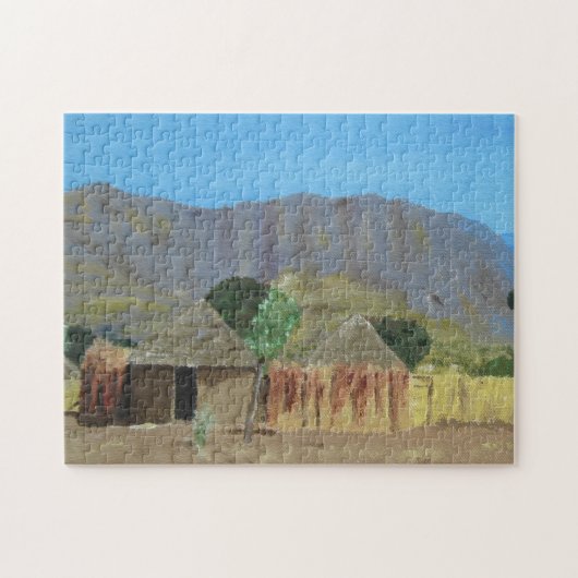 Landschap Puzzle Nigerian bij Yola Legpuzzel (Horizontaal)