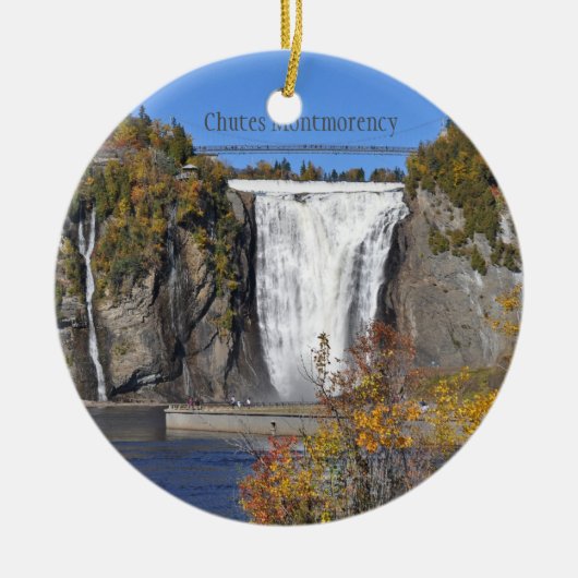 Landschap Quebec-Ornament Keramisch Ornament (Voorkant)