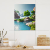 Landschap realistisch en natuurlijk poster (Keuken)