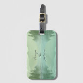 Landschap Reflectie Lake Bomen Green Motivatie Bagagelabel (Voorkant (verticaal))