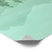 Landschap Reflectie Lake Bomen Green Motivatie Poster (Hoek)