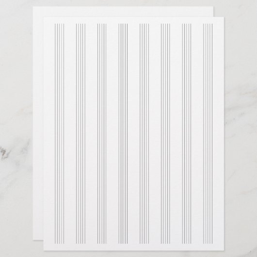 Landschap Richting Muziek Manuscript Personeelsdoc Briefhoofd (Voorkant / Achterkant)