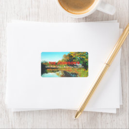 Landschap Rivier Bomen Fijne Kunst Etiket