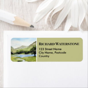 Landschap rond het Bodenmeer Etiket