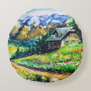 Landschap Rond Kussen