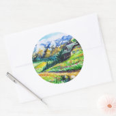 Landschap Ronde Sticker (Envelop)