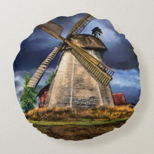 Landschap Ronde Windmolen Rond Kussen