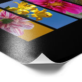 Landschap Roze en Gele Macro Flowers Foto Afdruk (Hoek)