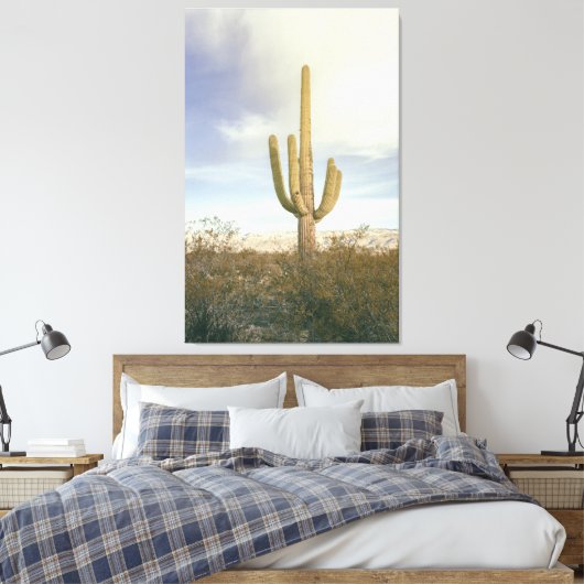 Landschap Saguaro Cactus Canvas Afdruk (Insitu (Slaapkamer))