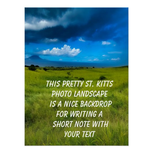 Landschap Saint Kitts Perfect Poster (Voorkant)