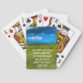 Landschap Saint Kitts Pokerkaarten (Achterkant)