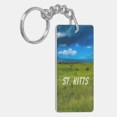 Landschap Saint Kitts Sleutelhanger (Voorkant Links)