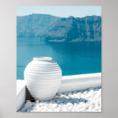 Landschap Santorini Griekenland en Vase Poster (Voorkant)
