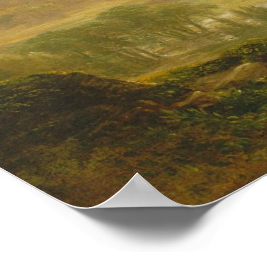 Landschap - Scène uit "Thanatopsis" 1850 Poster (Hoek)