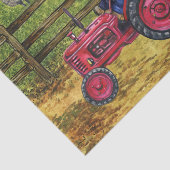 Landschap schapenboer Gnome Tractor Landschap Tissuepapier (Detail)