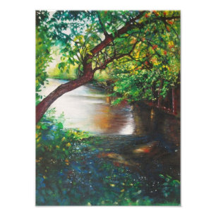 Landschap Schilder Michigan River Fotoafdrukken Foto Afdruk
