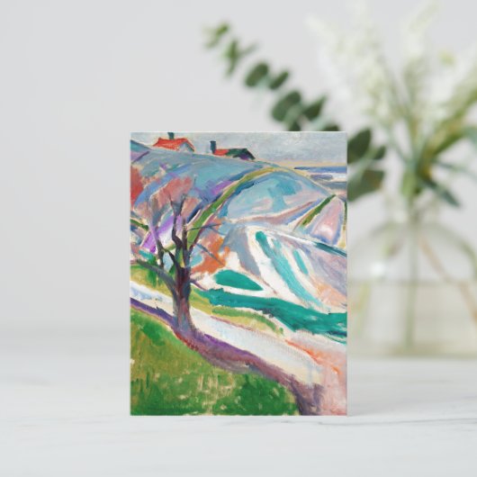 Landschap Schilderen Edward Munch Briefkaart (Staand voorkant)