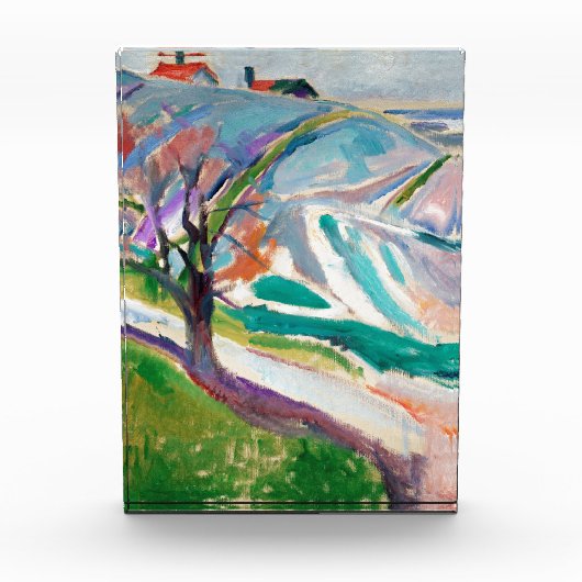 Landschap Schilderen Edward Munch Fotoblokken (Voorkant)