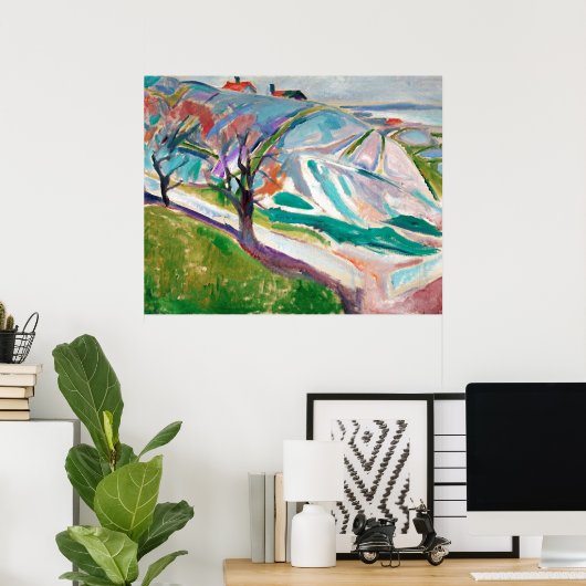 Landschap Schilderen Edward Munch Poster (Thuiskantoor)