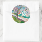 Landschap Schilderen Edward Munch Ronde Sticker (Tas)