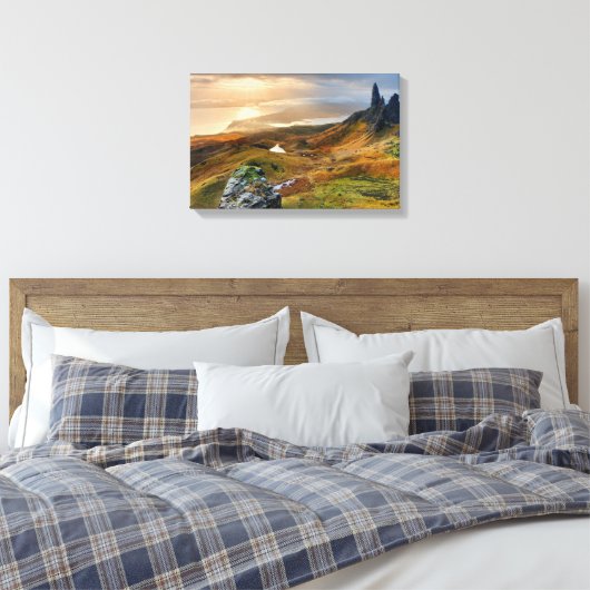 Landschap Schotland Schilderachtig Rolling Hills Canvas Afdruk (Insitu (Slaapkamer))